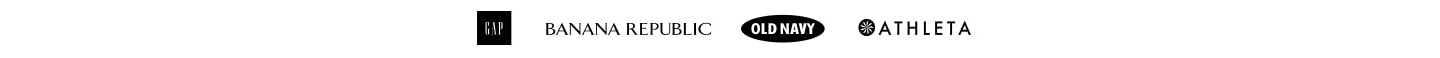 Gap, Banana Republic, Old Navy, and Athleta logos