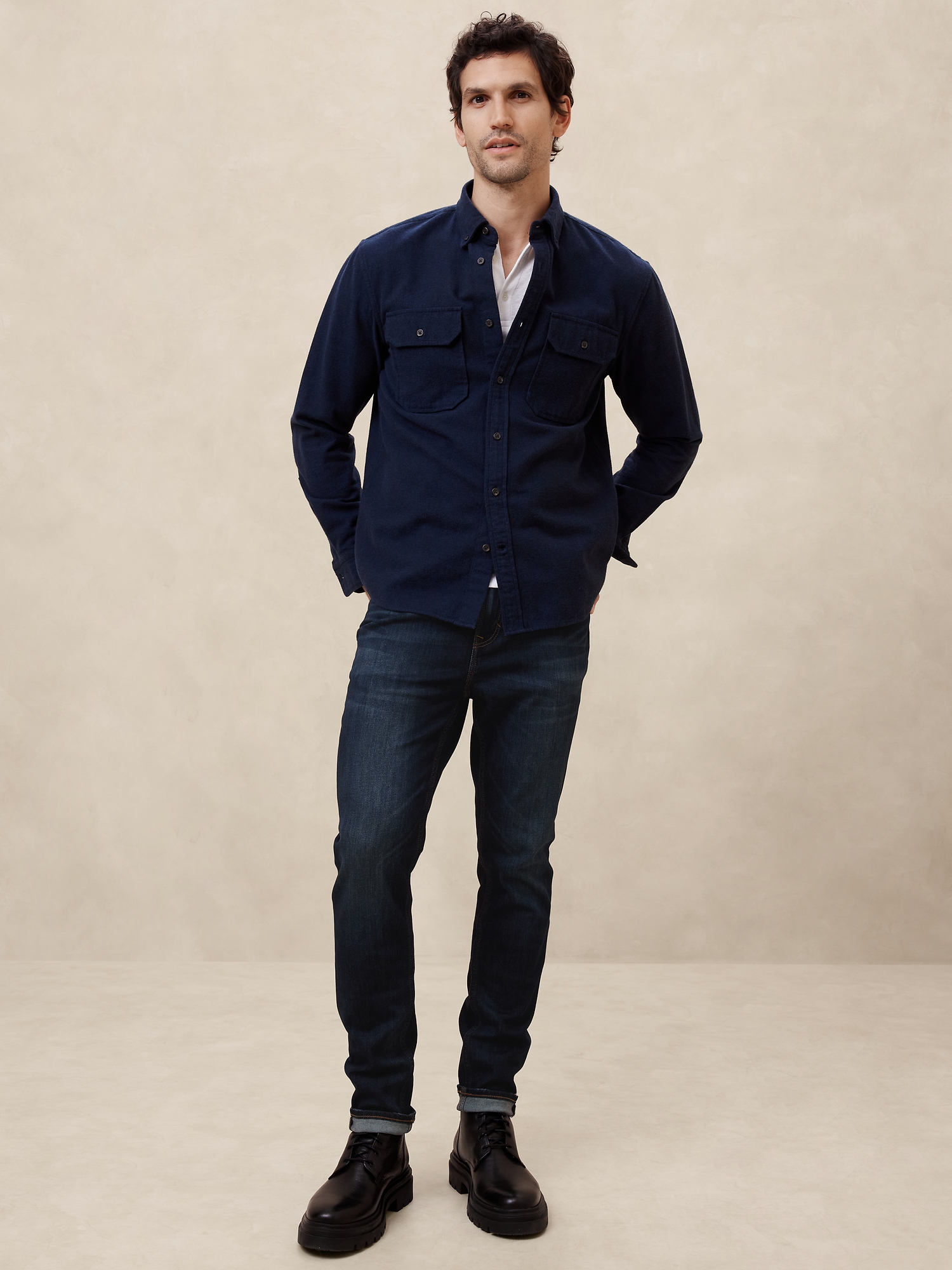 Slim Travel Jean - Blue Wash