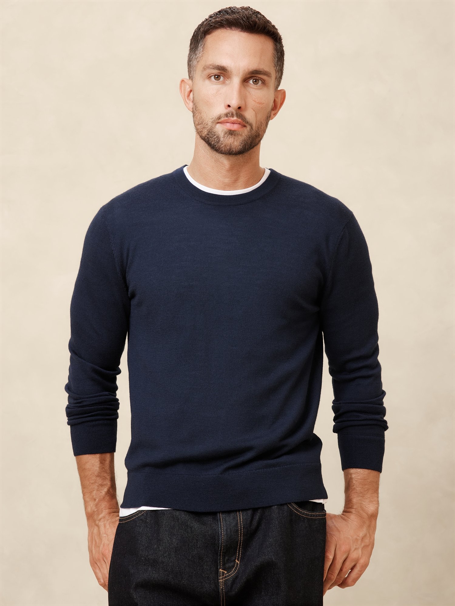 Banana republic men's crew neck sweater sale