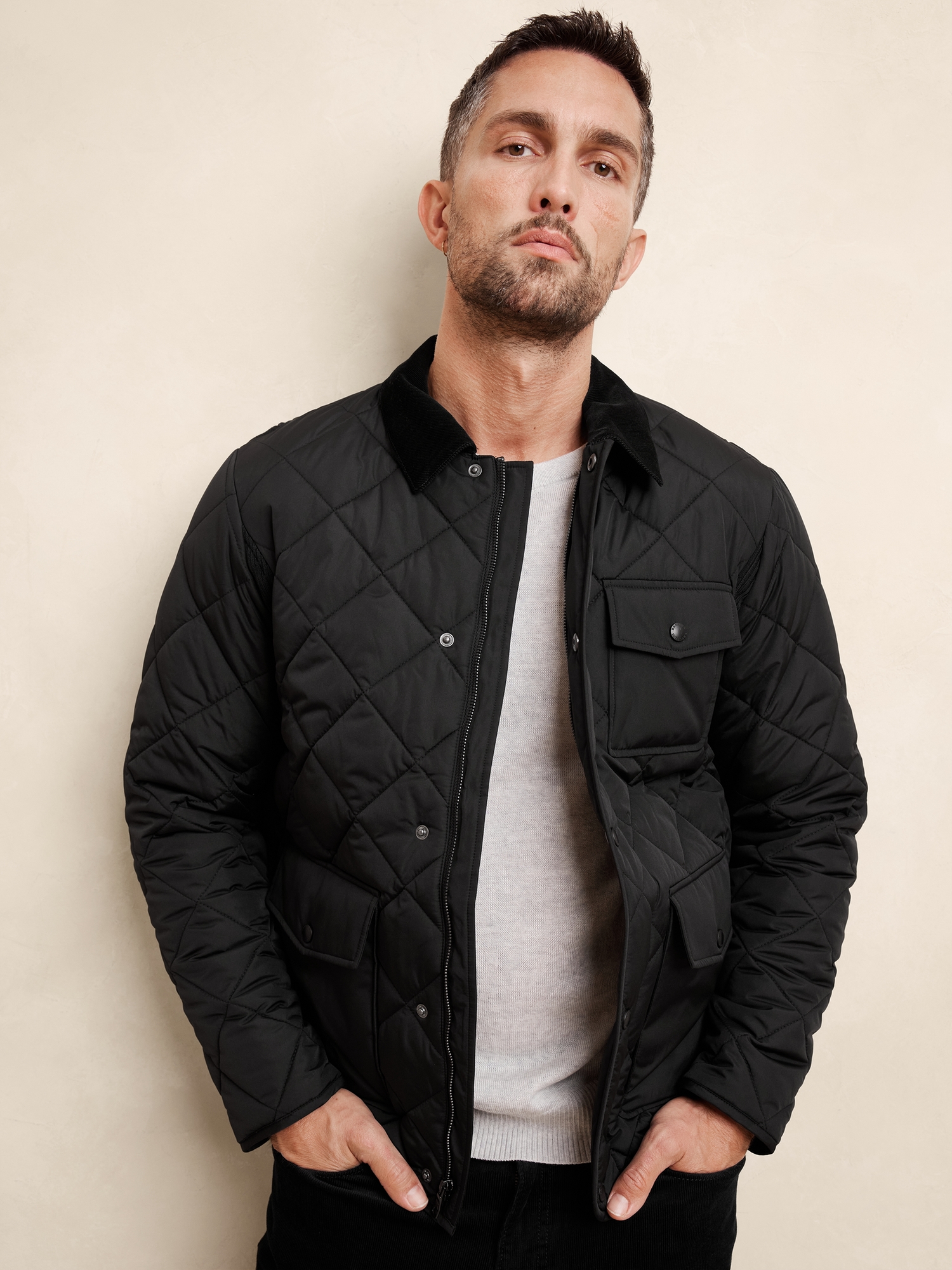 Lightweight quilted jacket mens best sale