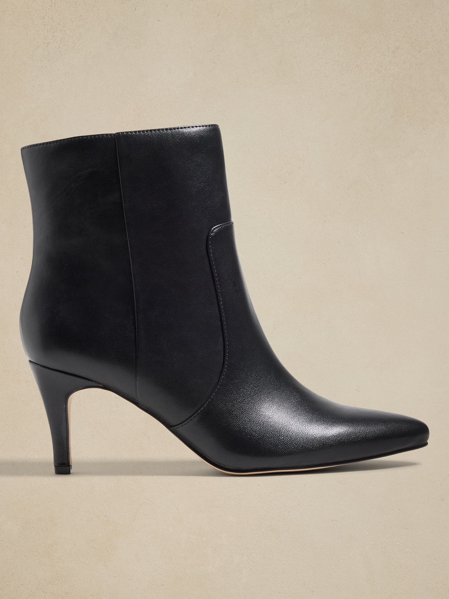 Vegan Leather Heeled Bootie