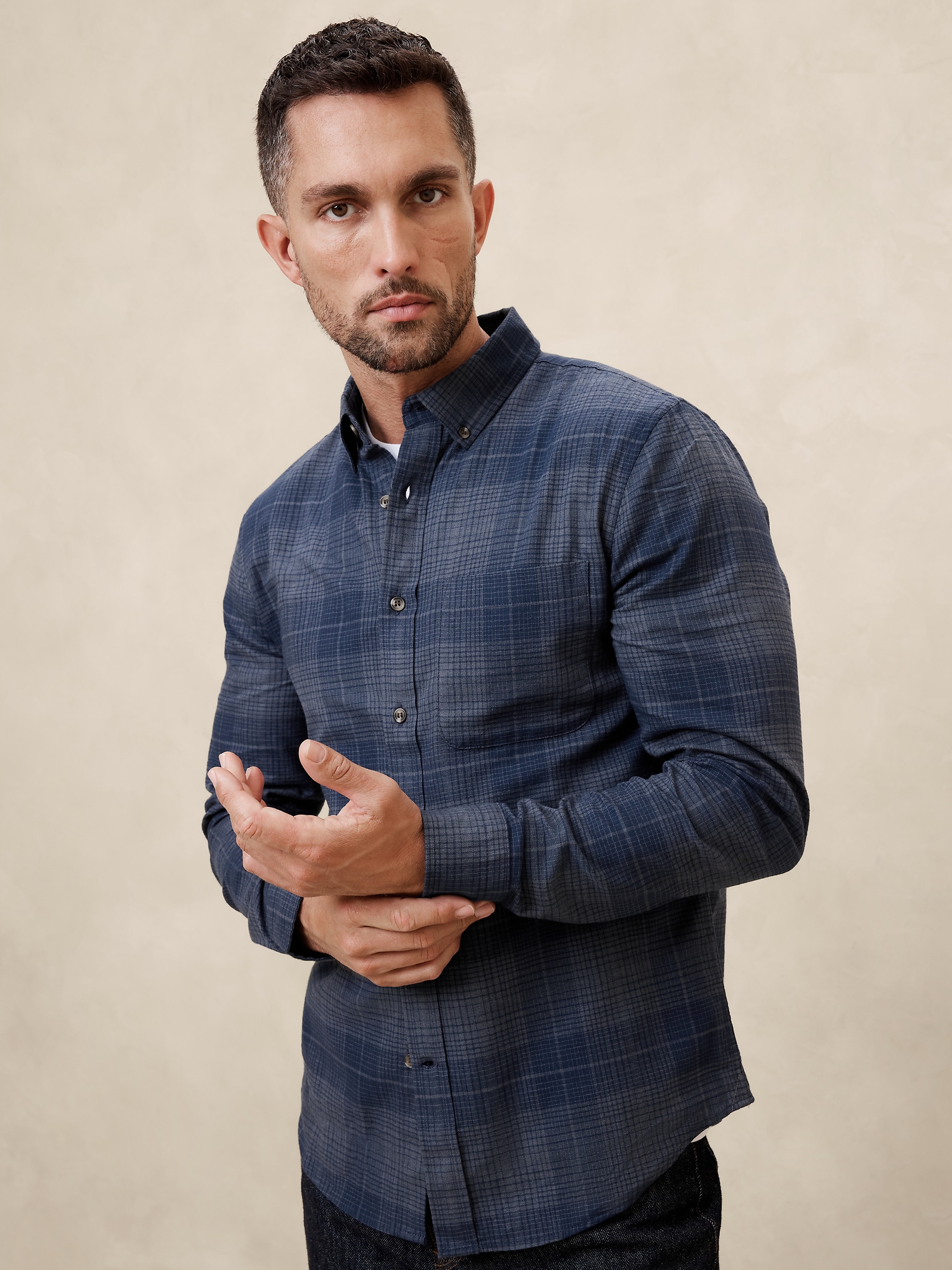 Slim Lightweight Flannel Shirt