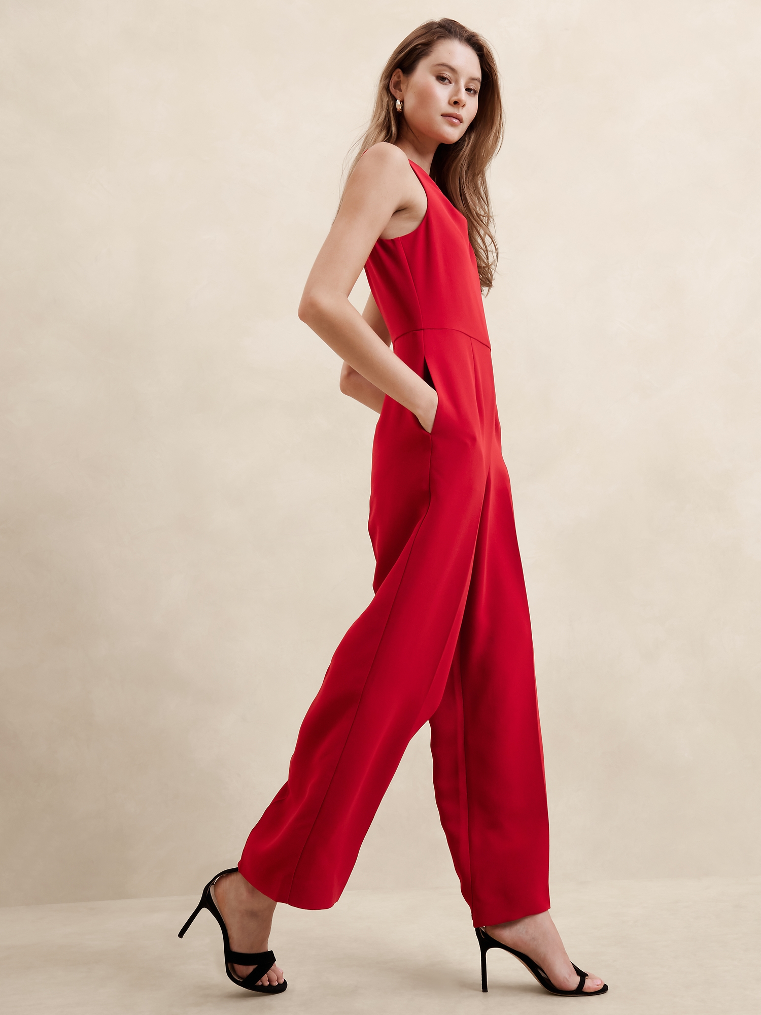 Cowl-Neck Jumpsuit