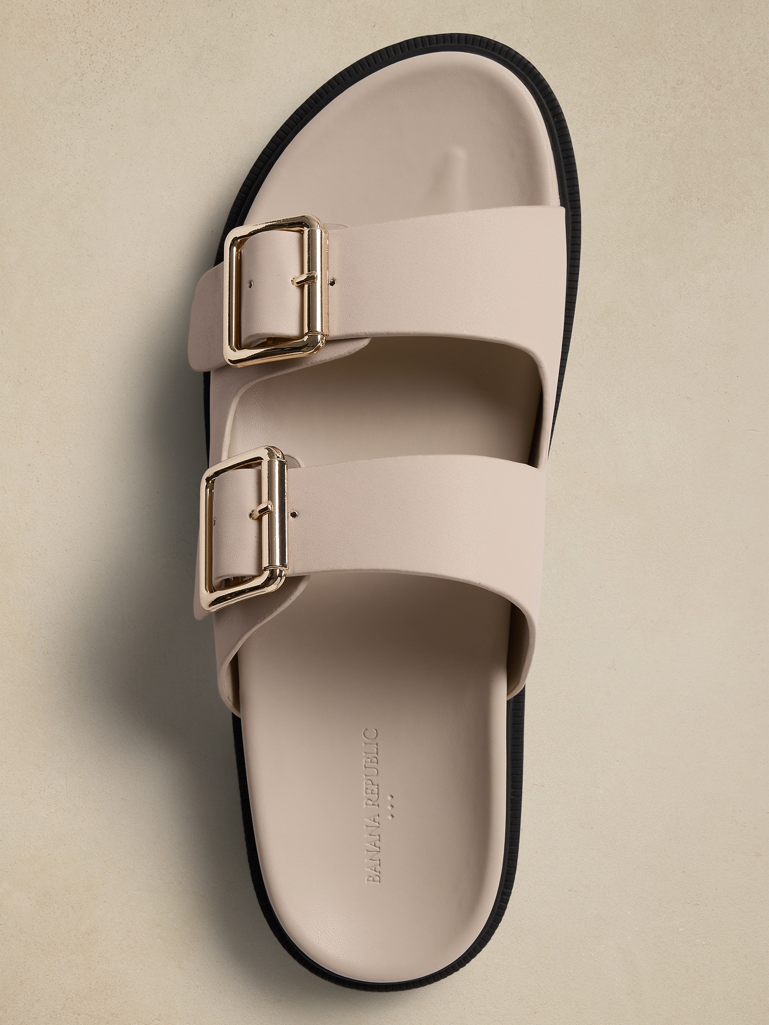 Vegan Leather Buckle Sandal