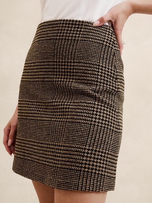 ミニスカート Houndstooth High-Rise Wool-Blend Mini Skirt Wool-Blend Houndstooth Mini Skirt | Banana Republic Factory