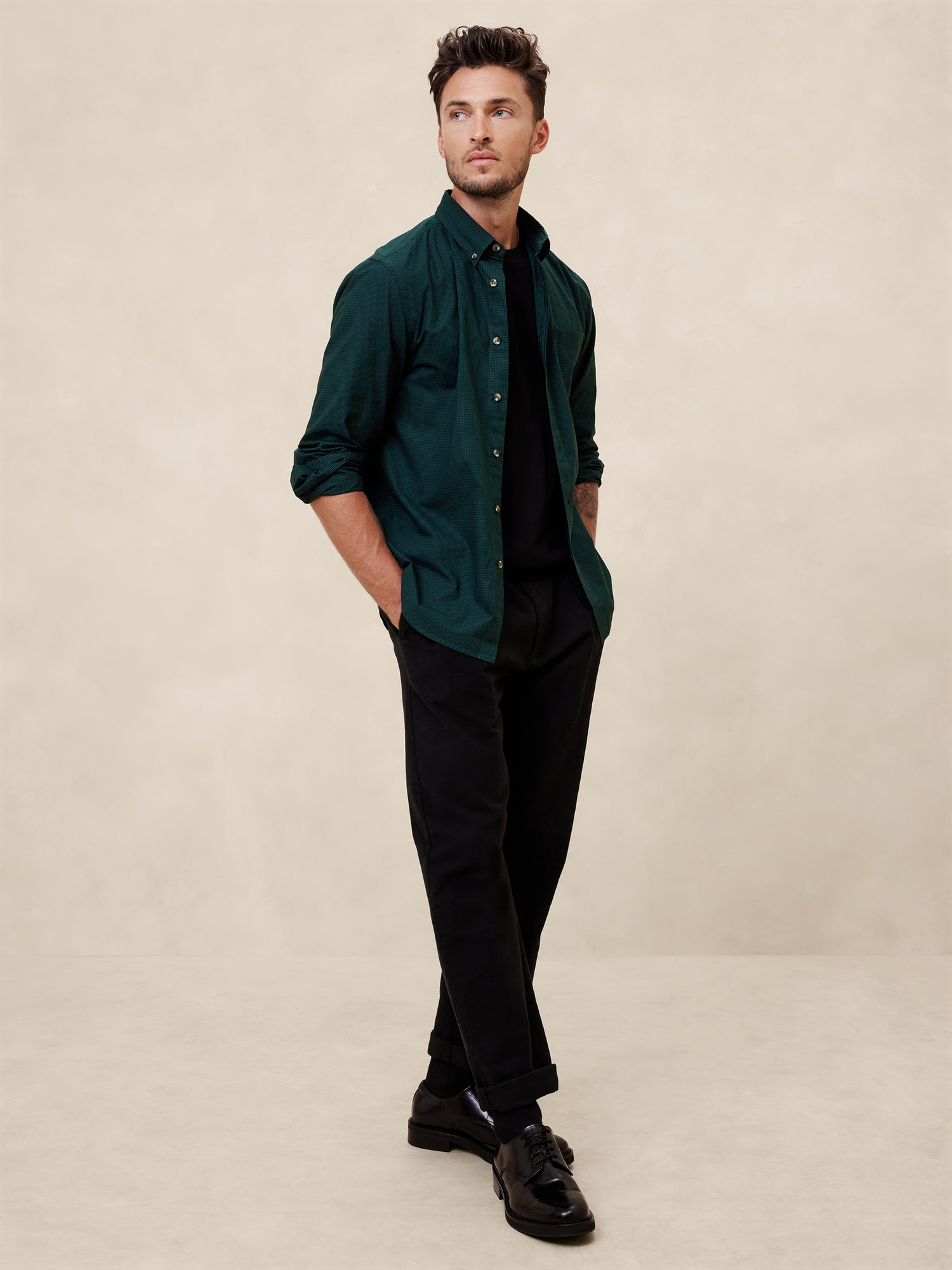 Slim Softwash Cotton Shirt