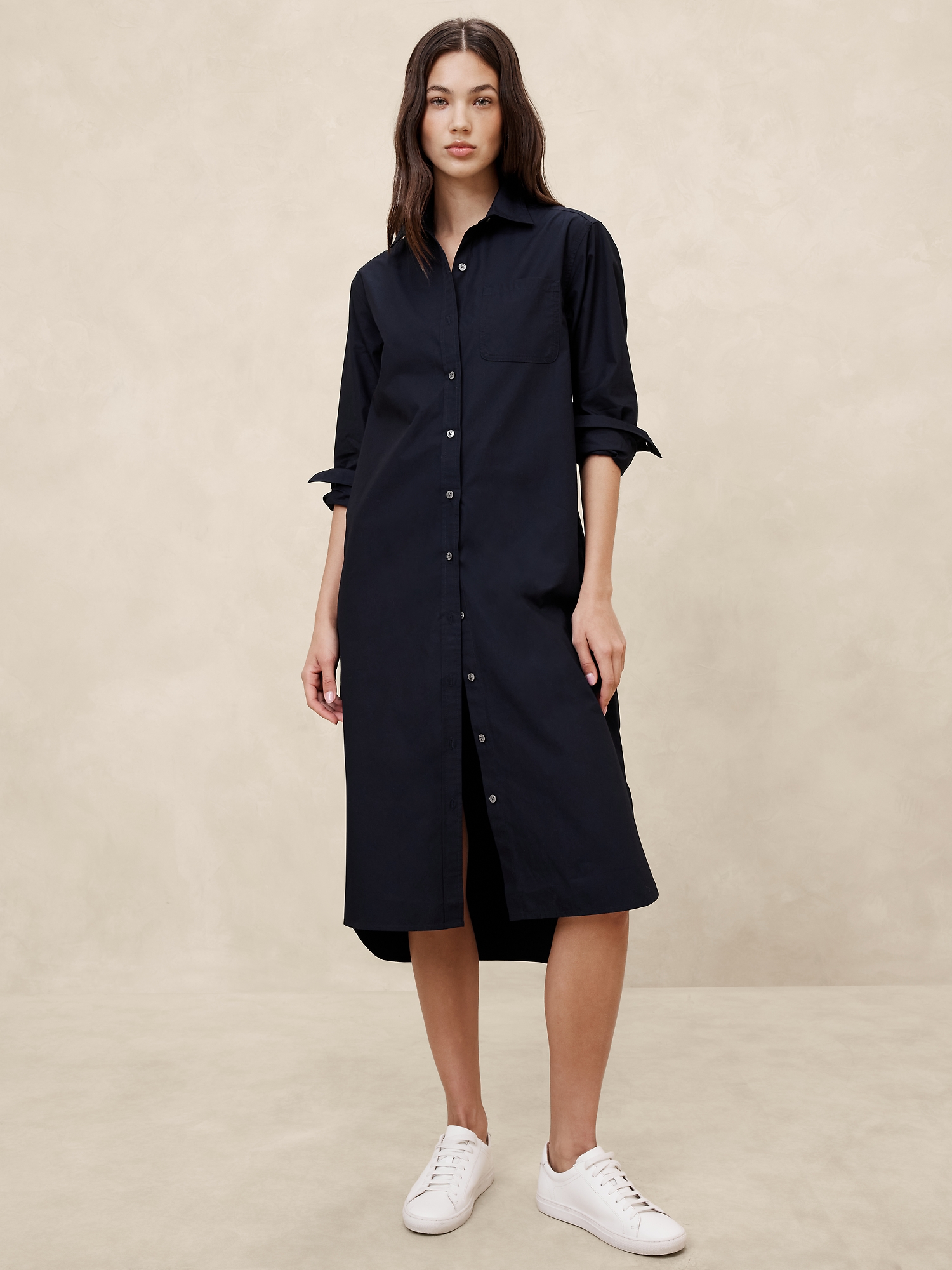 Midi Poplin Shirtdress