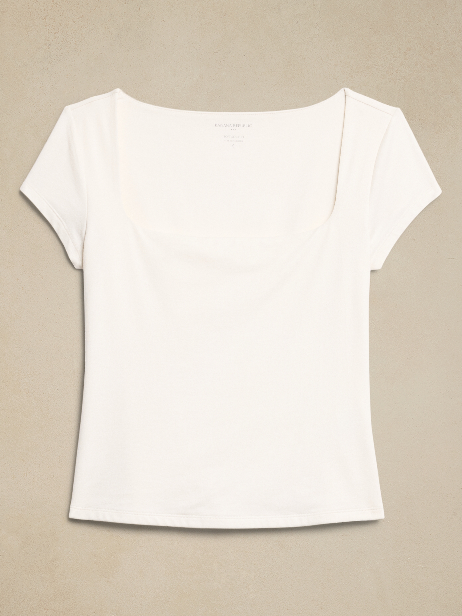 Soft Stretch Square-Neck T-Shirt