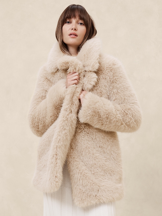 Faux Fur Coat | Banana Republic Factory