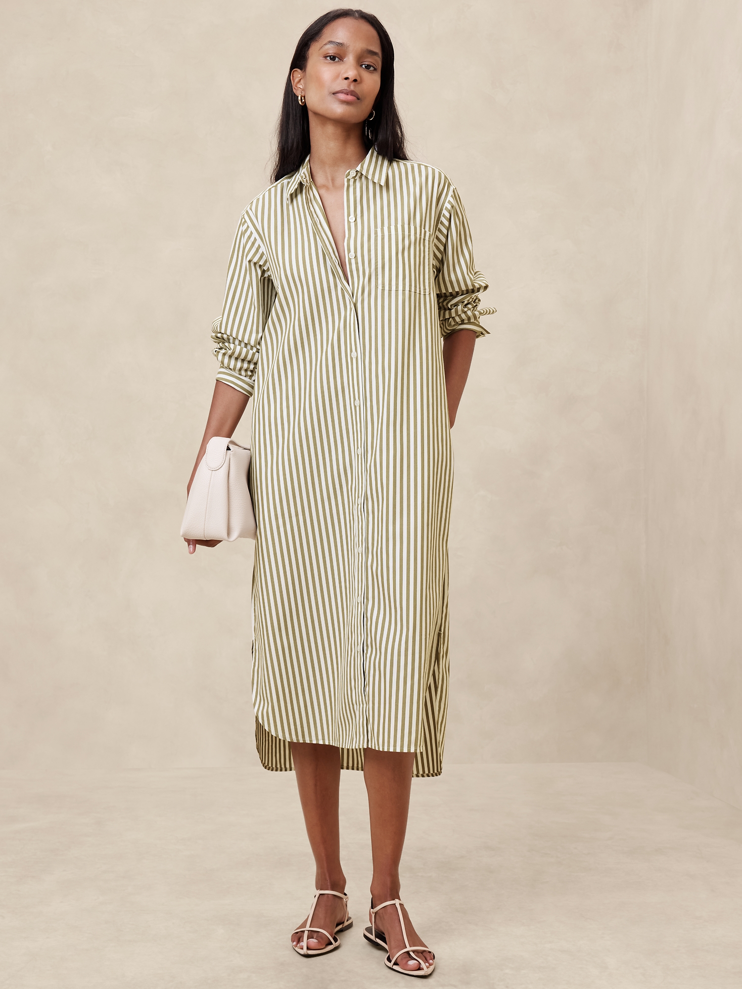 Midi Poplin Shirtdress