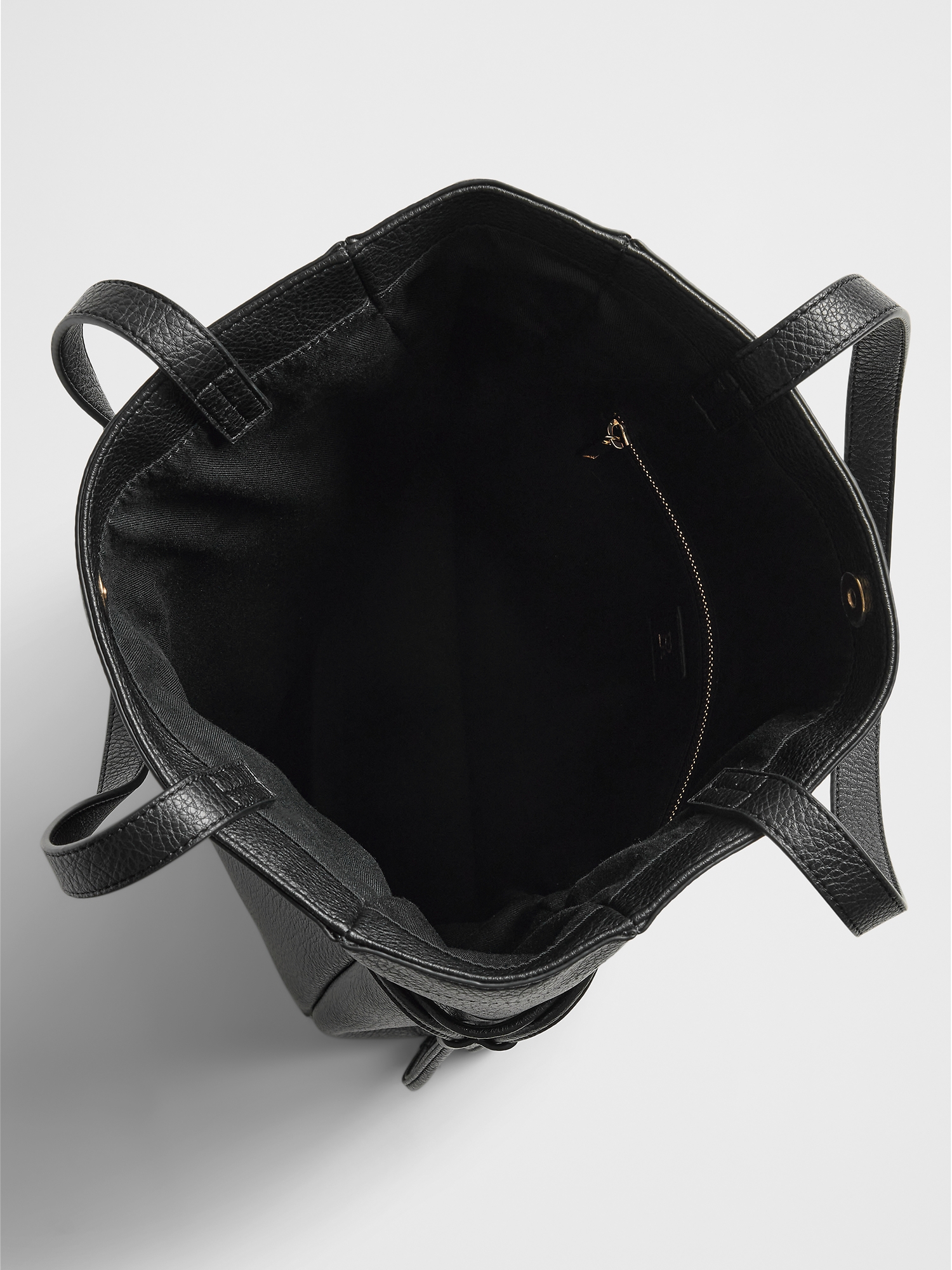Image number 4 showing, Vegan Leather Drawstring Tote