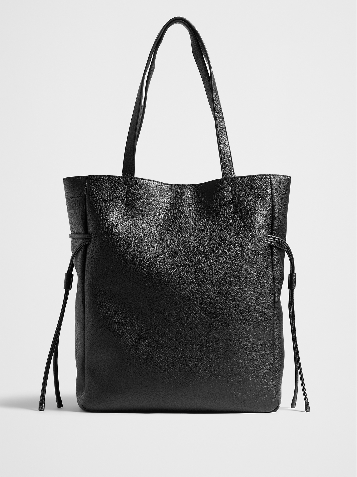 Vegan Leather Drawstring Tote