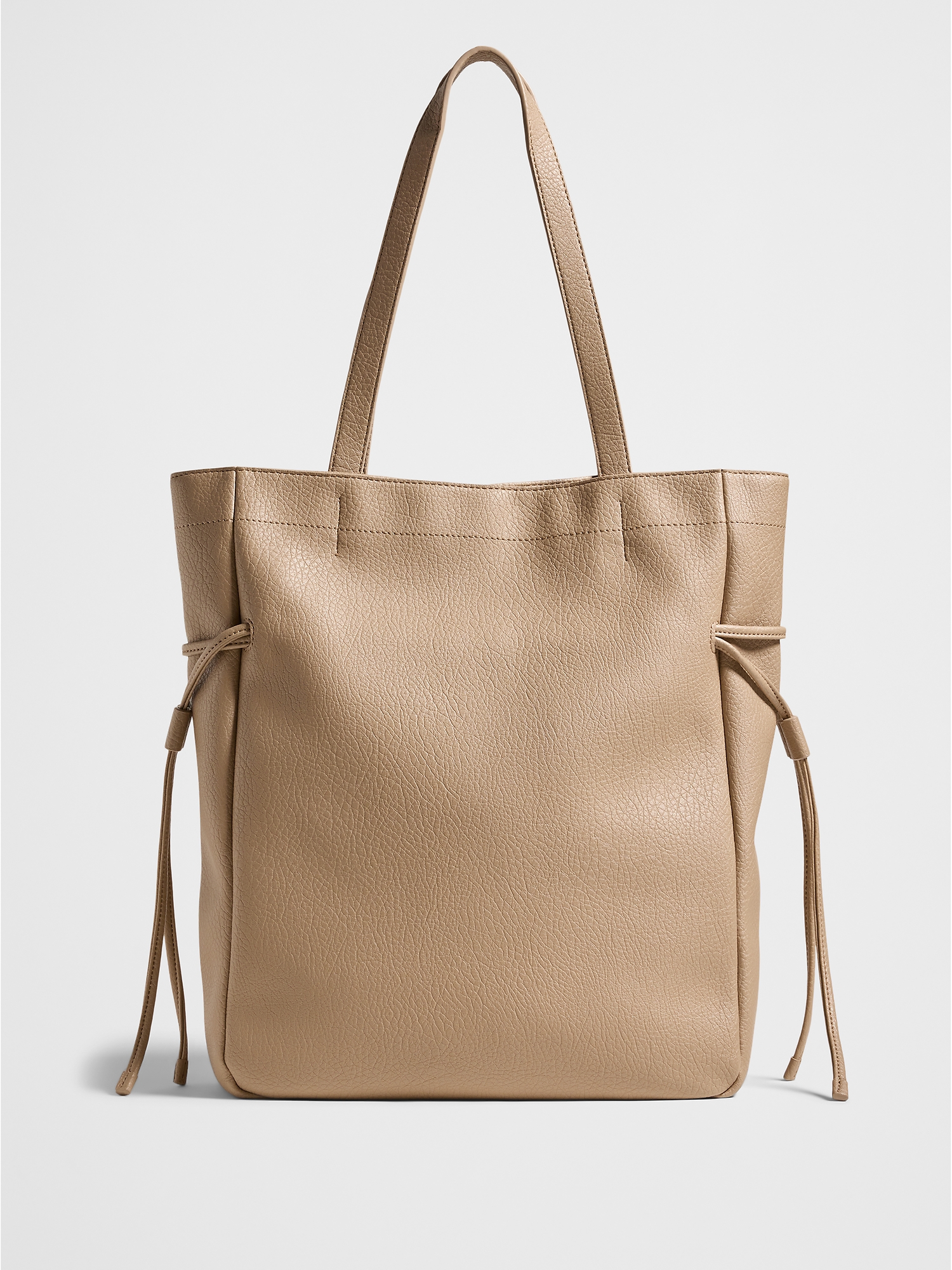 Vegan Leather Drawstring Tote