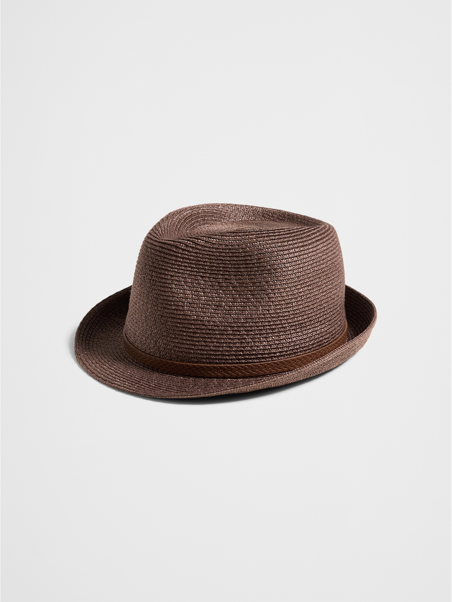 Straw Curved Brim Fedora