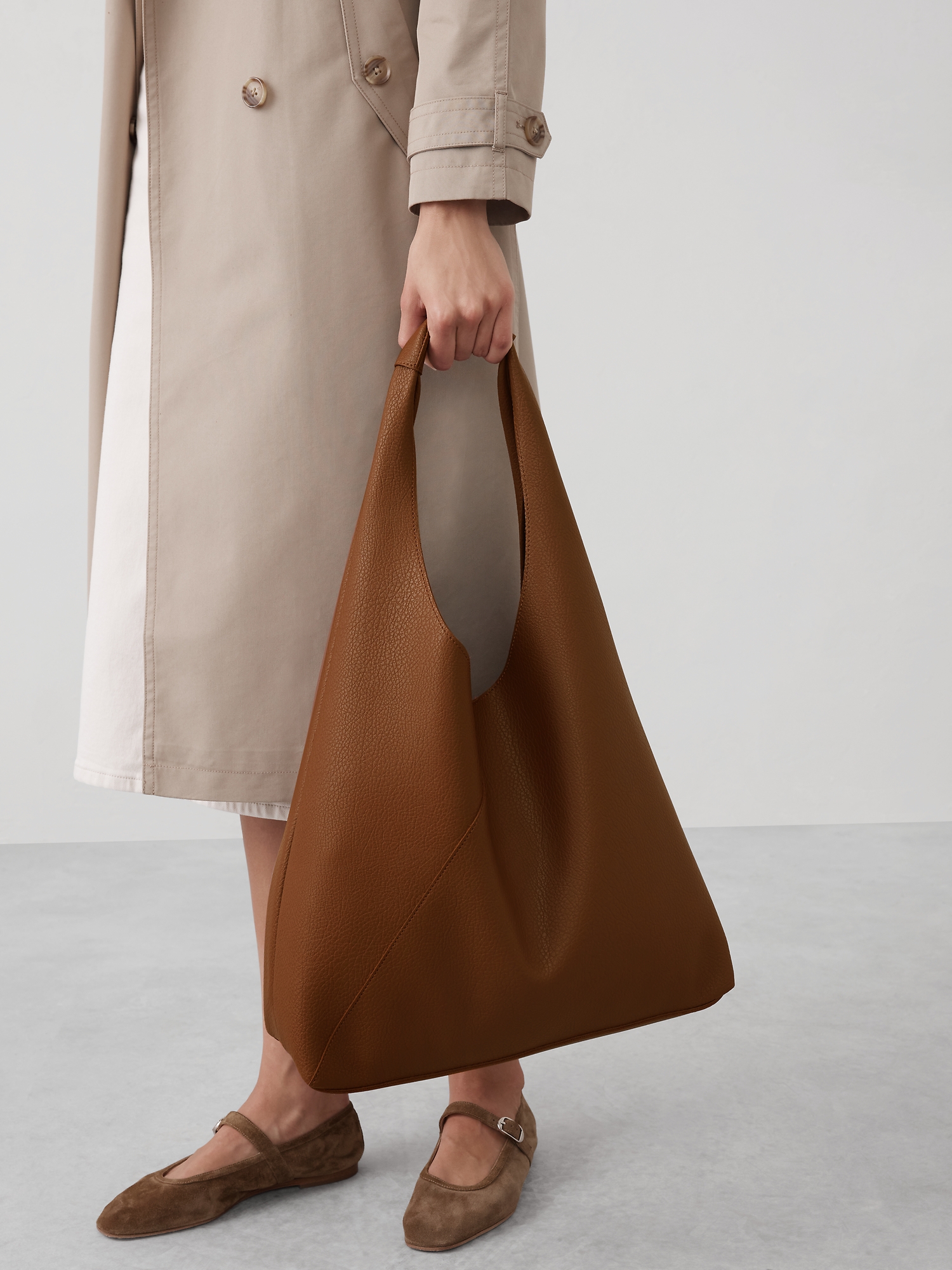 Vegan Leather Slouchy Tote