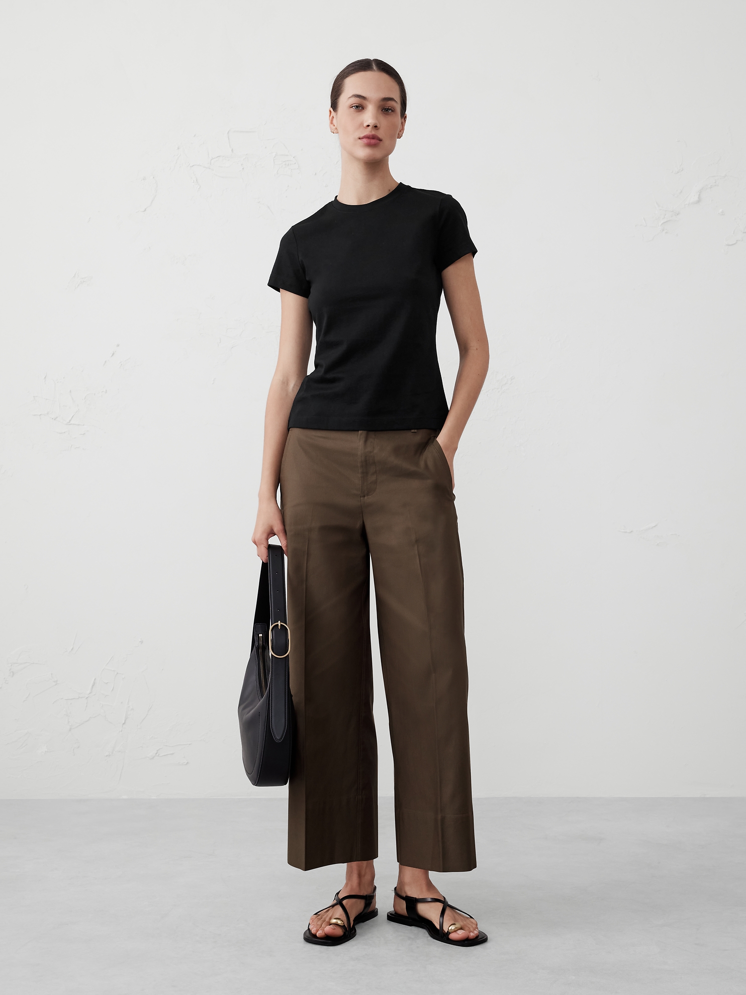 Image number 1 showing, Premium Cotton Fitted T-Shirt