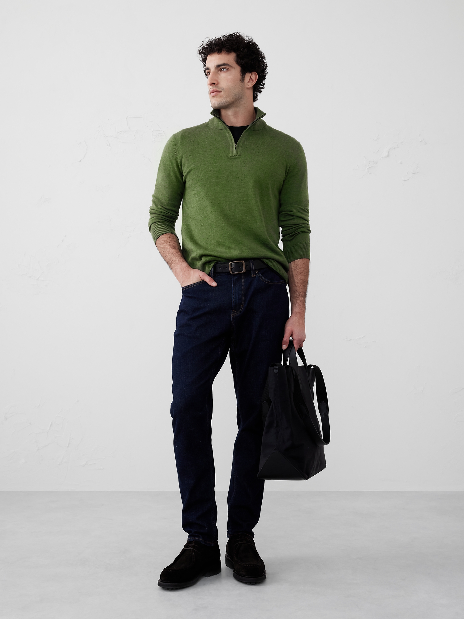 Merino Wool Quarter-Zip Sweater