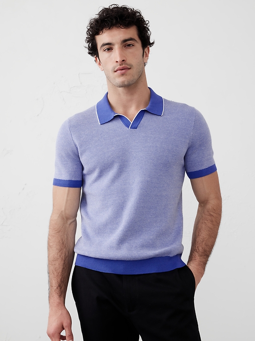 Birdseye Stitch Polo Banana Republic Factory