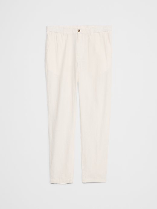 【BAON】[unisex] Lurun Linen Pintuck Banding Pants Athletic Linen-Blend Pant | Banana Republic Factory