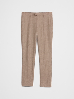 Tailored-Fit Linen-Blend Herringbone Suit Trouser | Banana