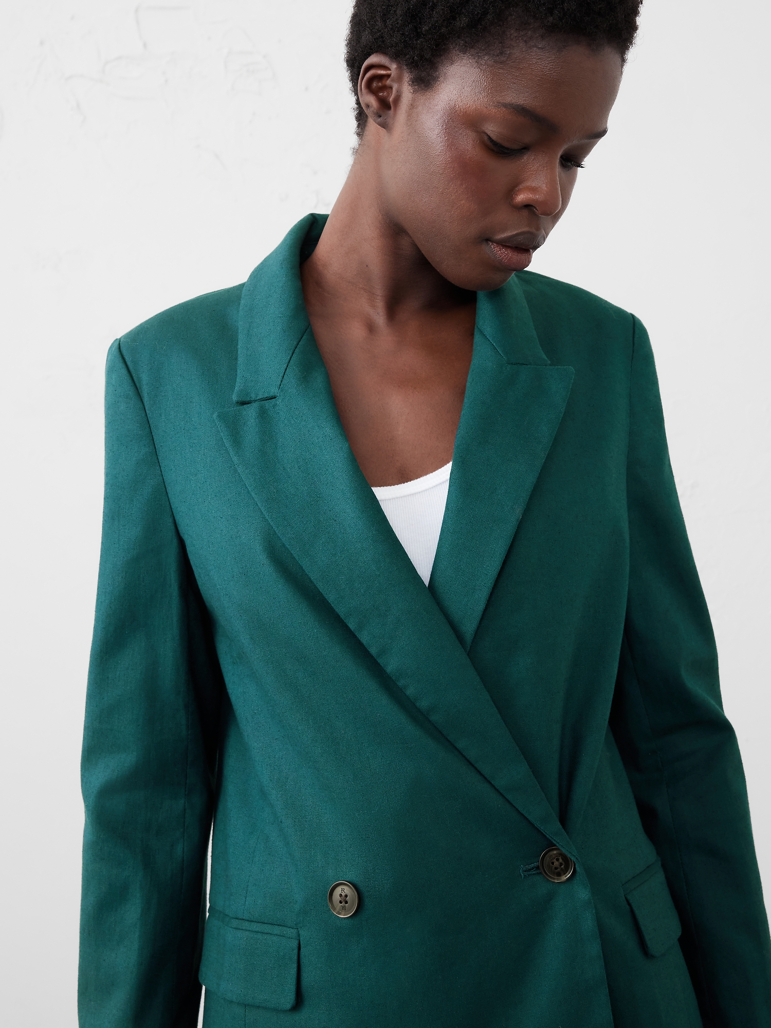 Image number 3 showing, Linen-Blend Boyfriend Blazer