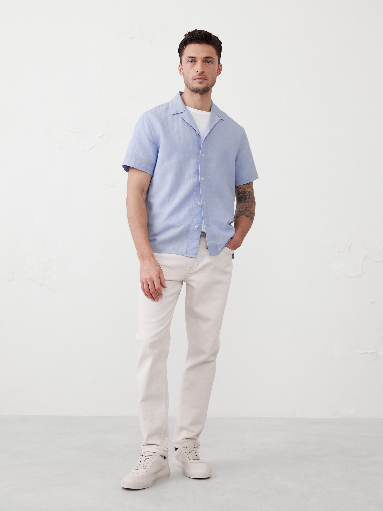 Linen-Blend Resort Shirt