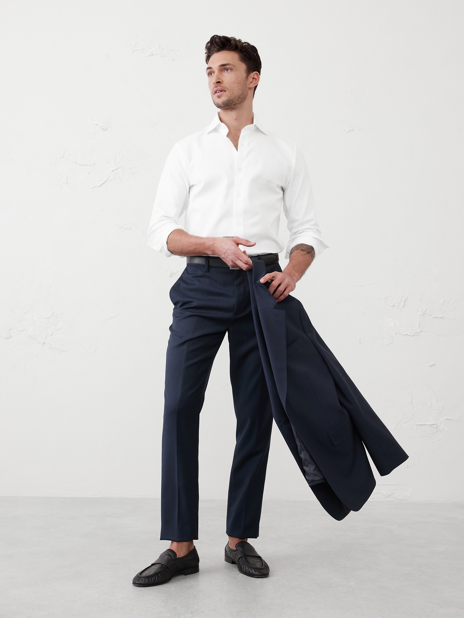 Image number 1 showing, Slim-Fit Dobby Dress Shirt