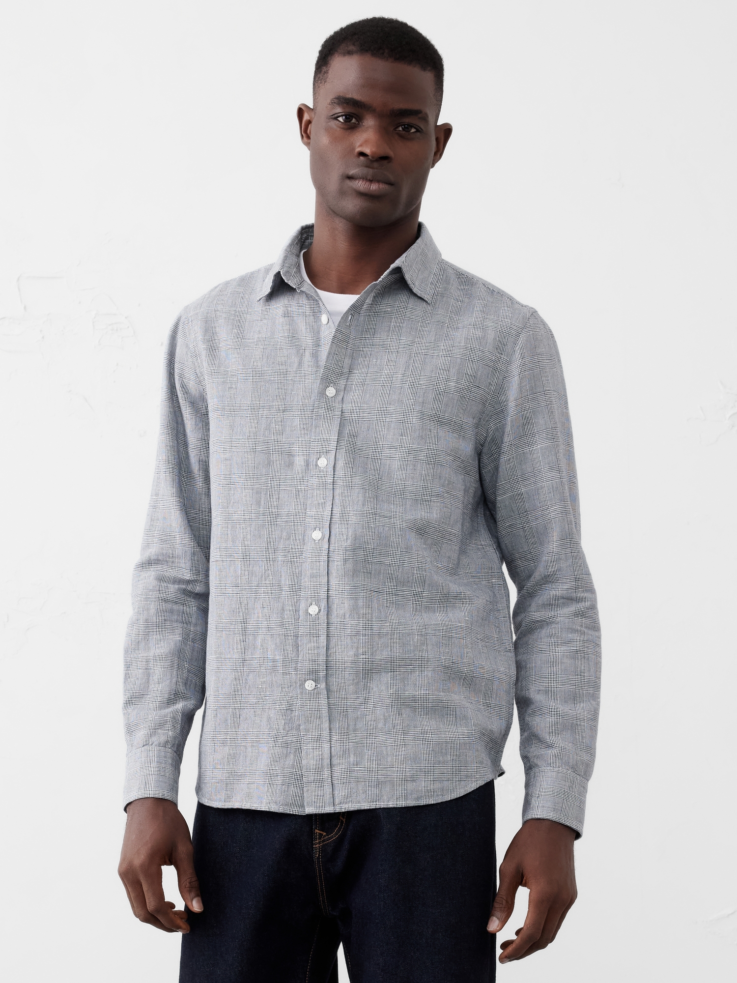 Slim Linen-Blend Shirt