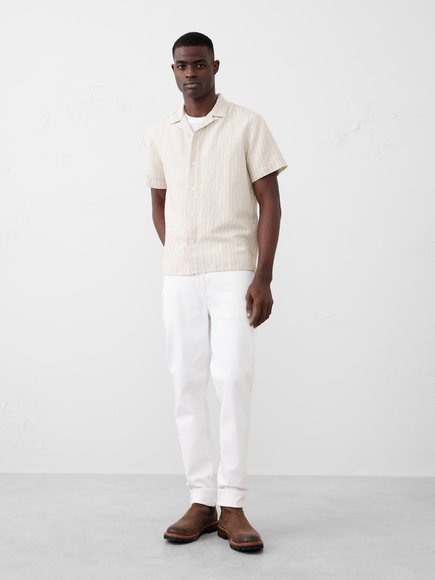 Linen-Blend Resort Shirt