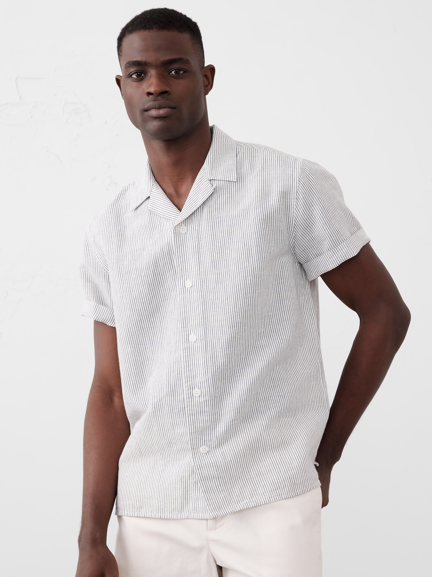 Linen-Blend Resort Shirt