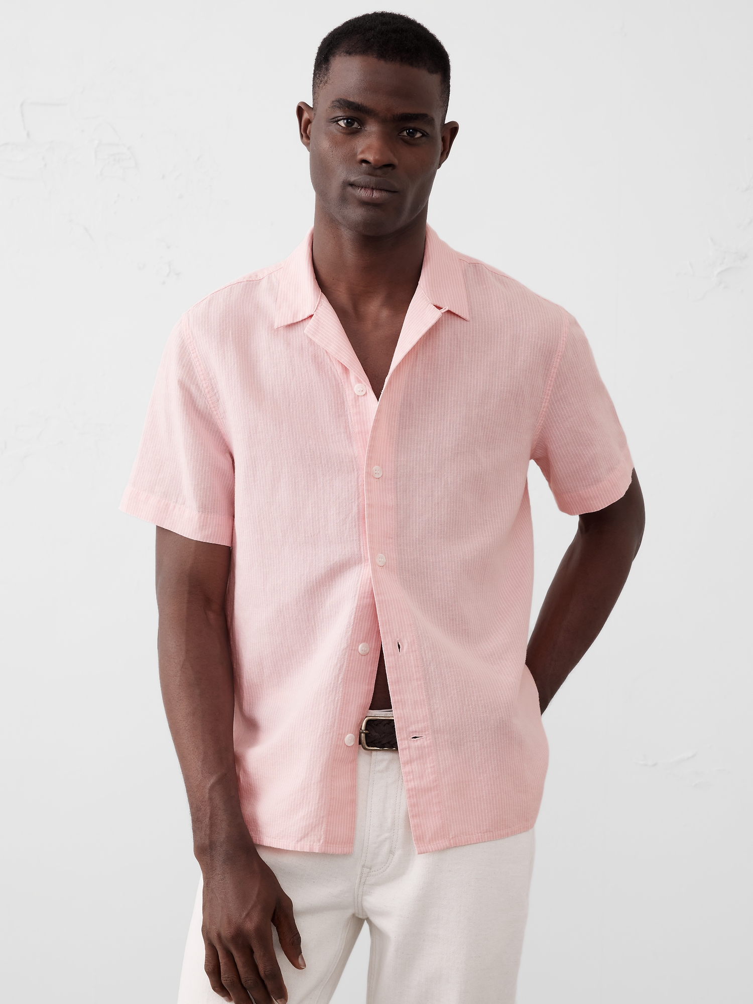 Linen-Blend Resort Shirt