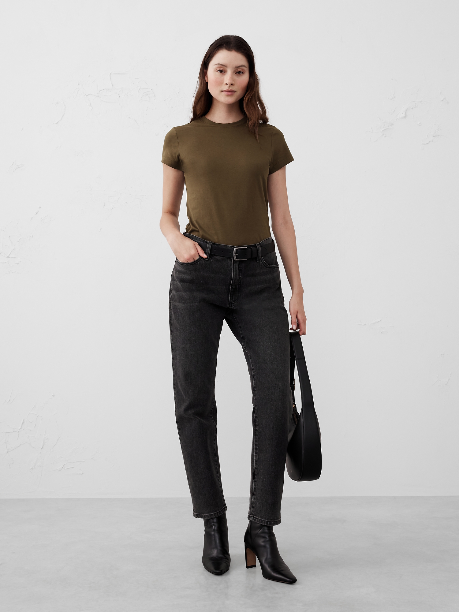 Image number 1 showing, Premium Cotton Fitted T-Shirt