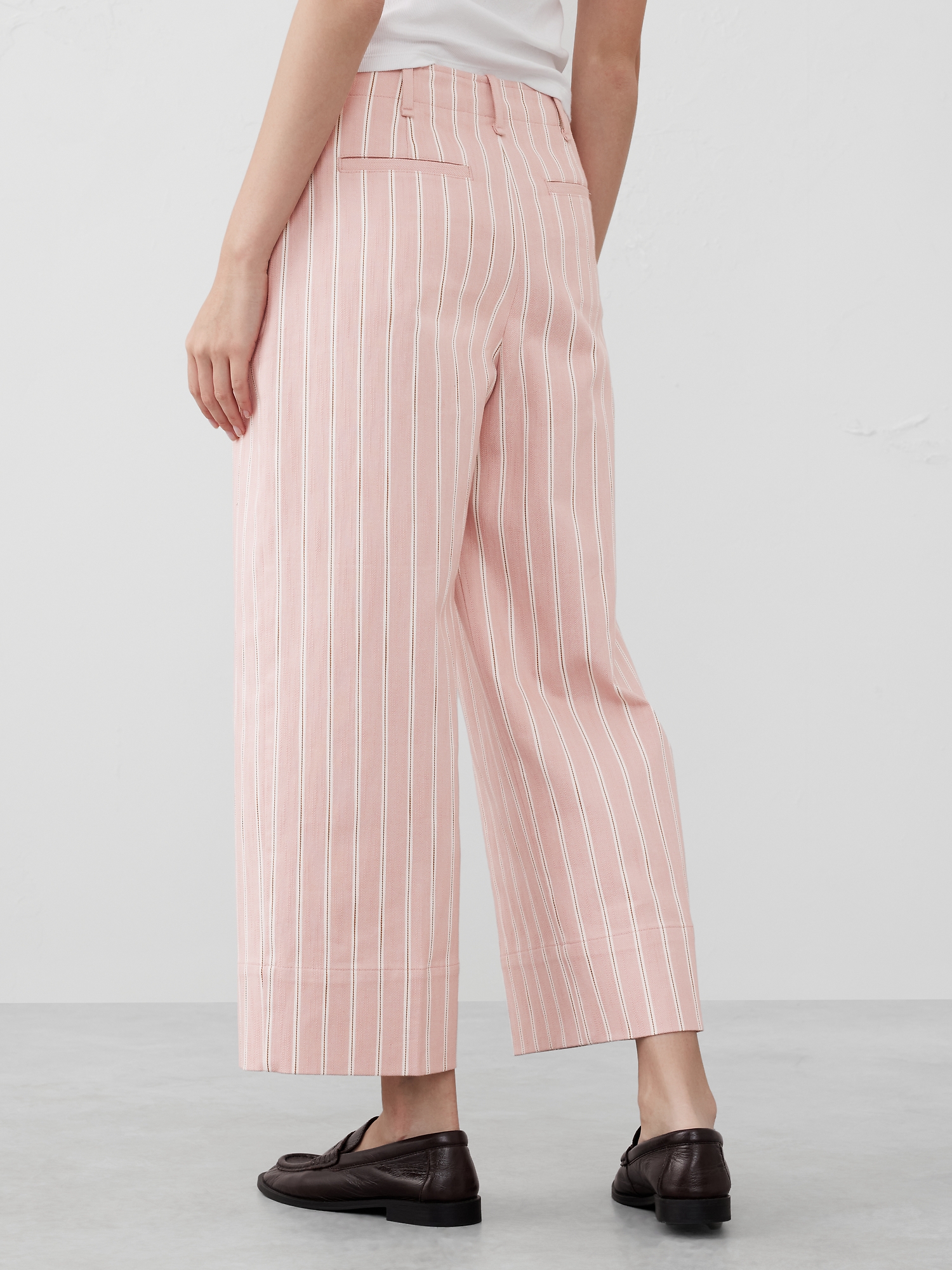 Twill Wide-Leg Crop Pant