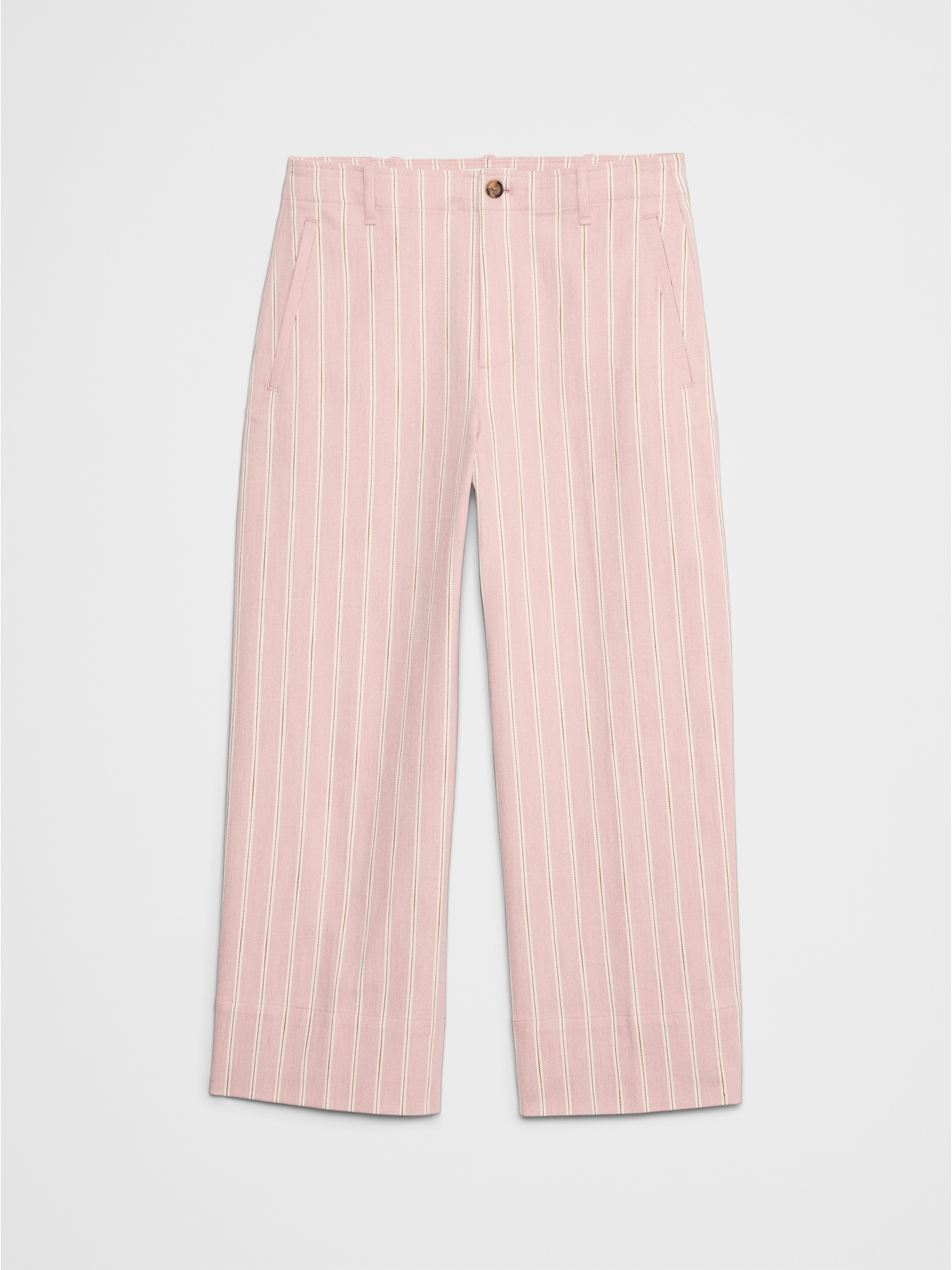 Twill Wide-Leg Crop Pant