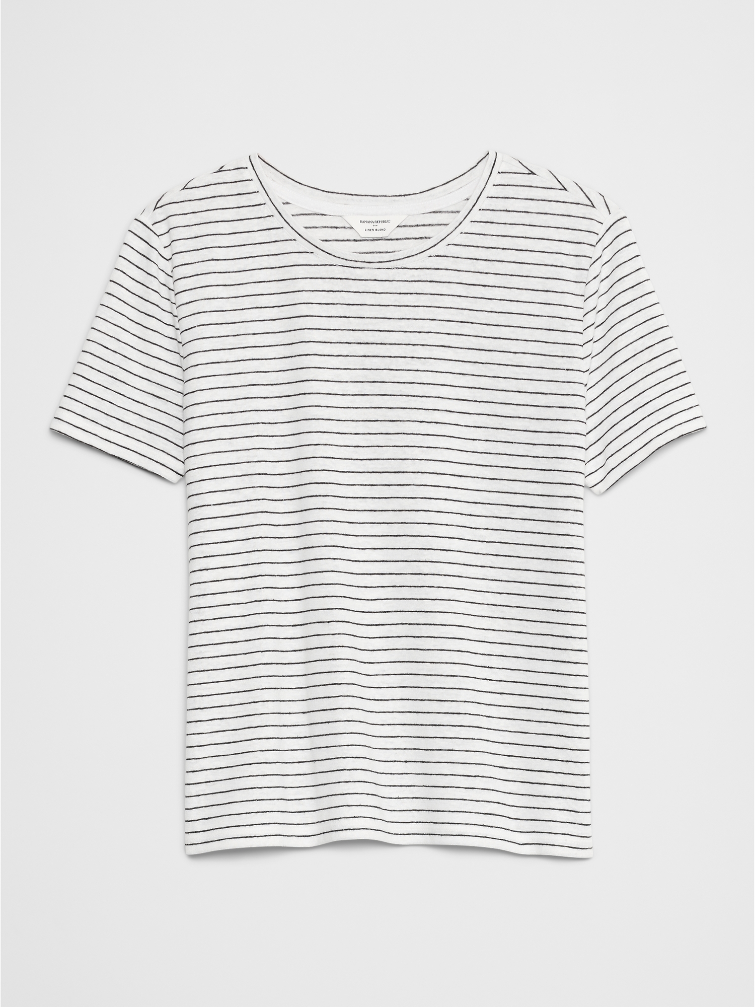 Linen-Blend Crew-Neck Top