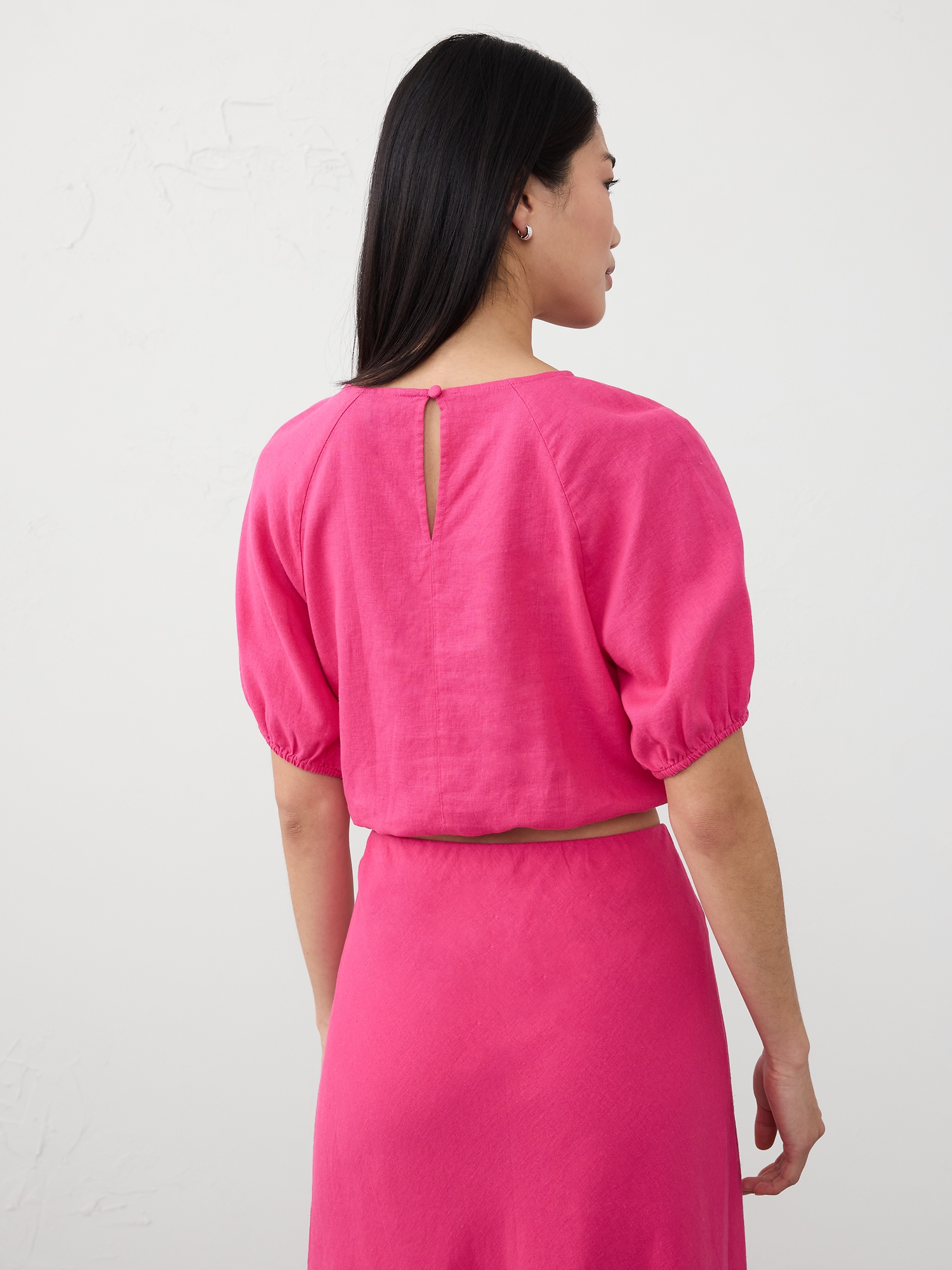 Image number 5 showing, Linen-Blend Tie-Hem Top