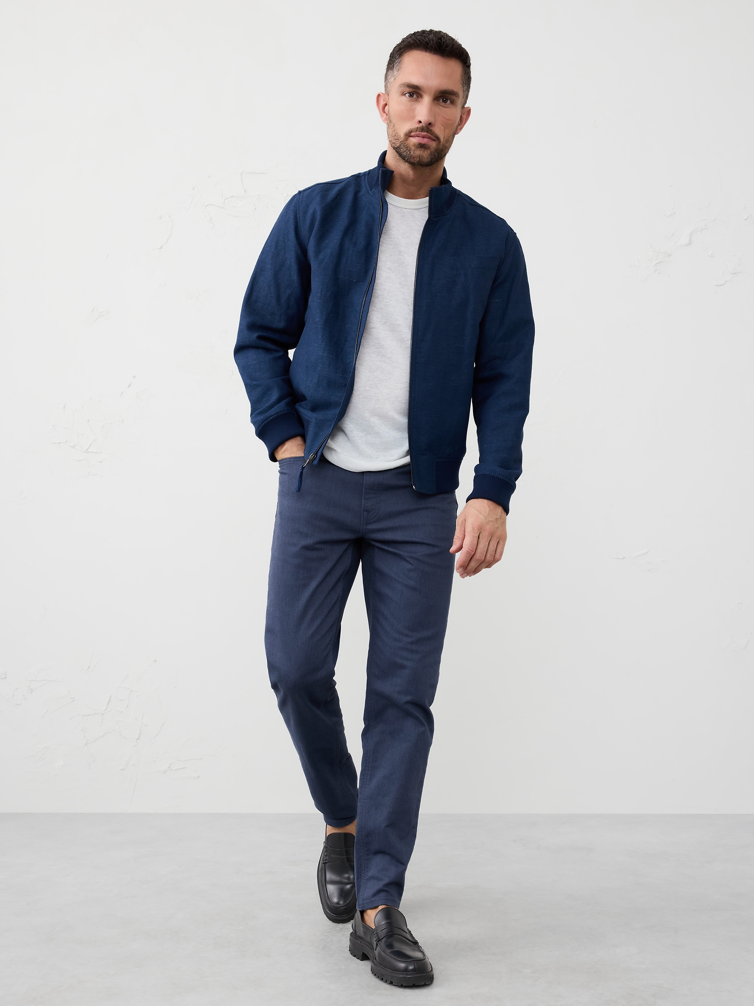 Pantalon Voyageur coupe athlétique - Bleu