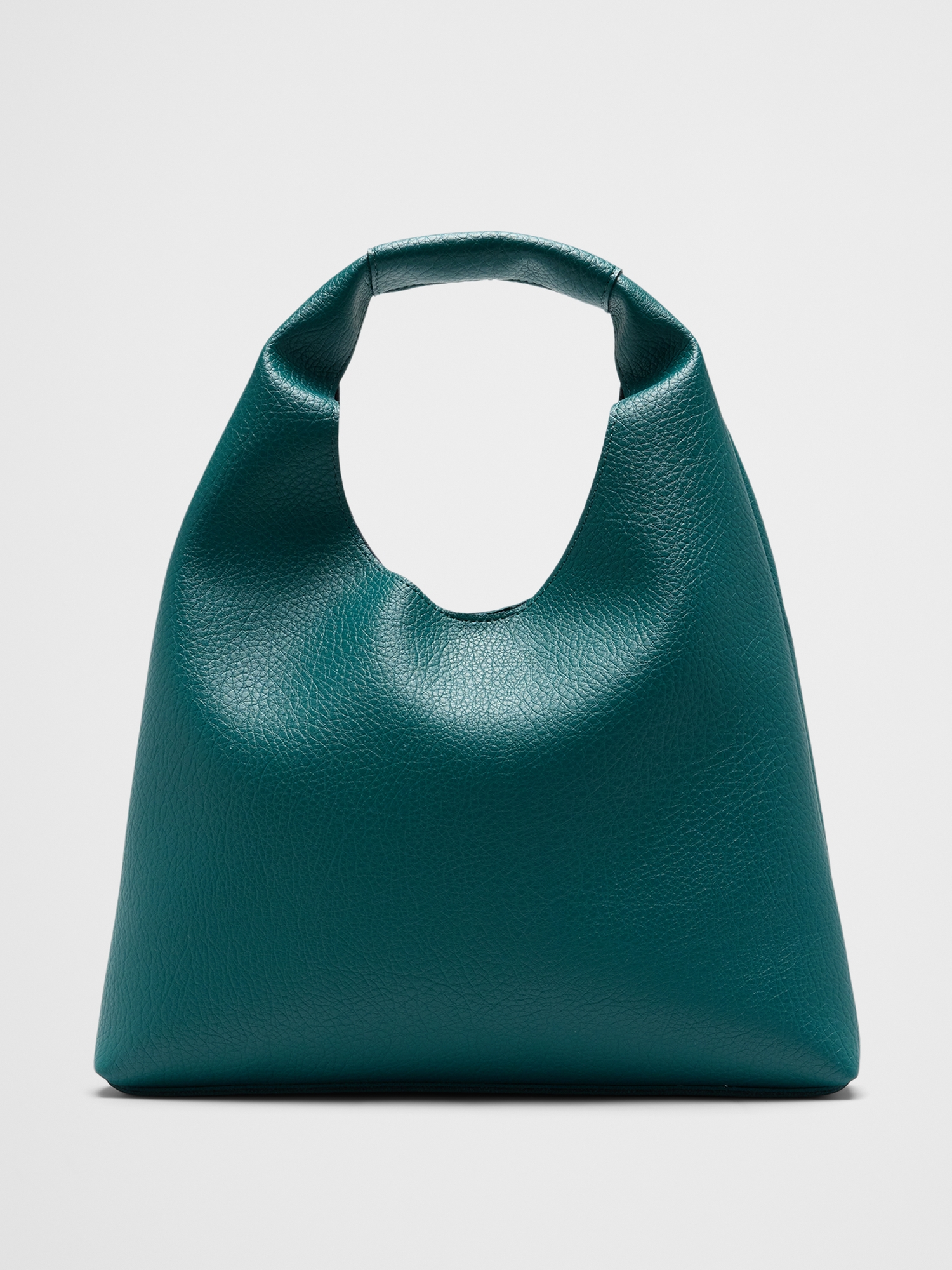 Vegan Leather Mini Slouchy Tote - Blue