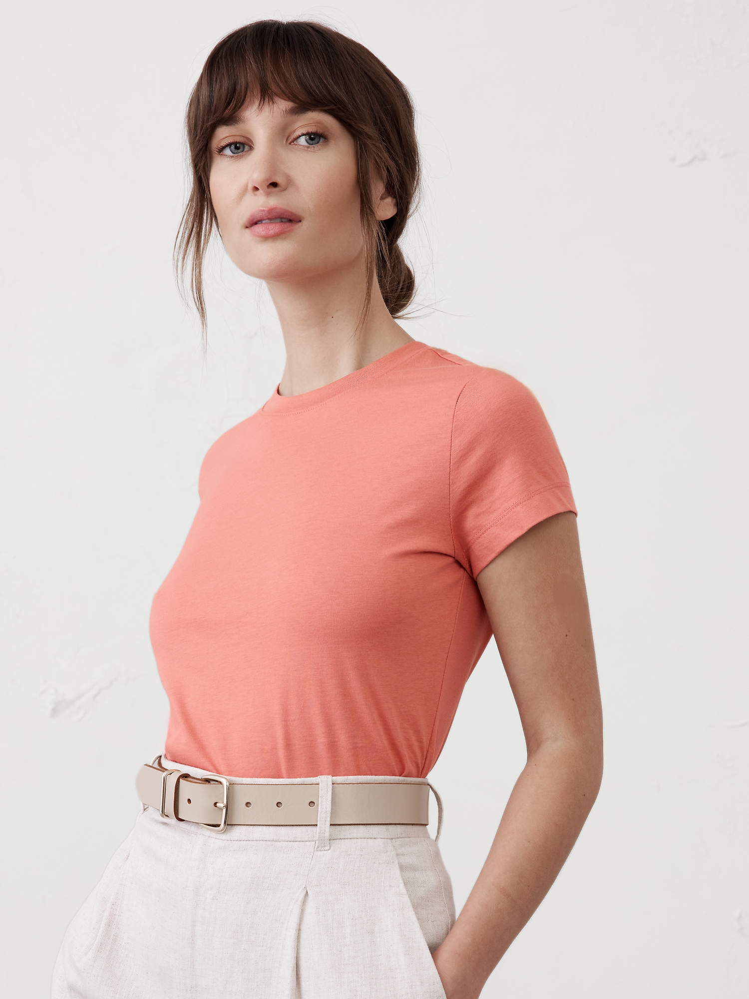Image number 6 showing, Premium Cotton Fitted T-Shirt