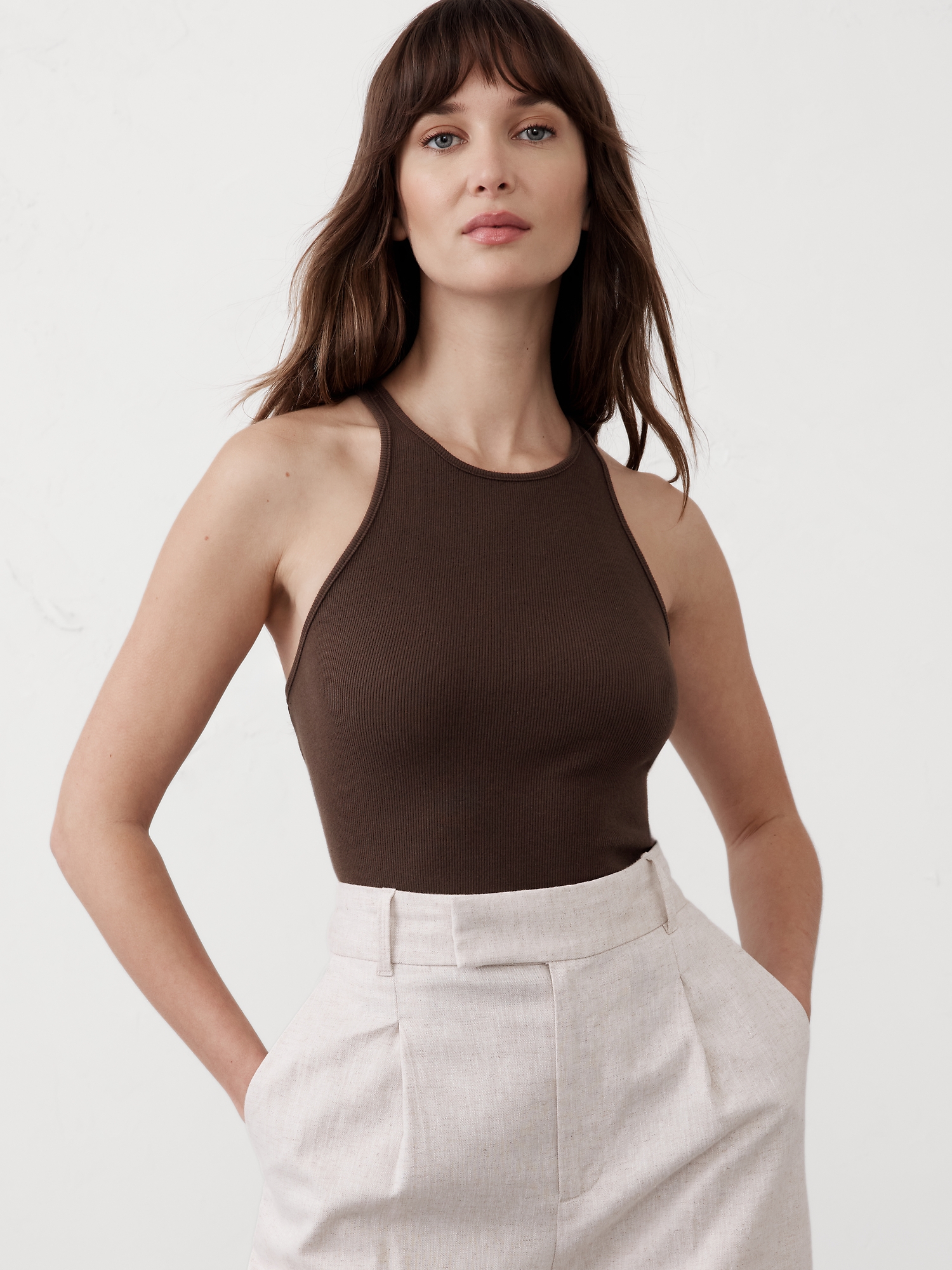 Camisole côtelée moderne