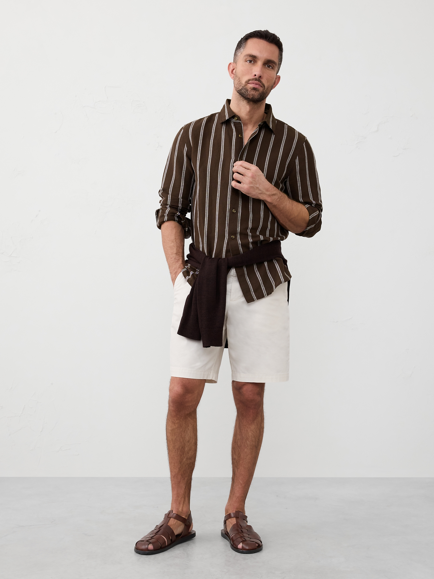 Slim Linen-Blend Shirt