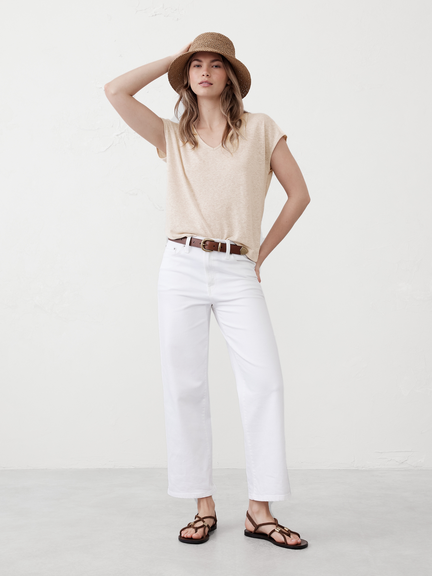 Linen-Blend Top