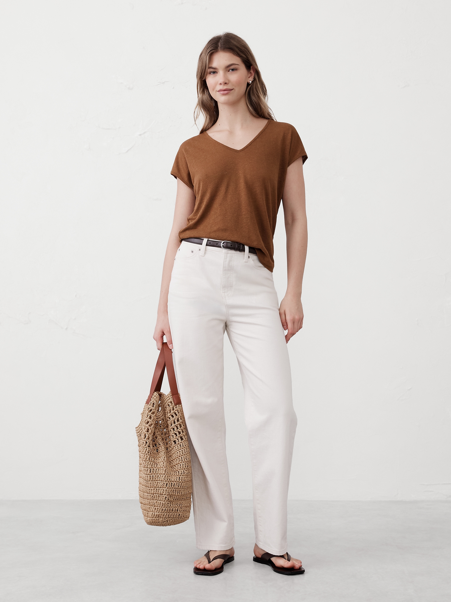 Linen-Blend Top