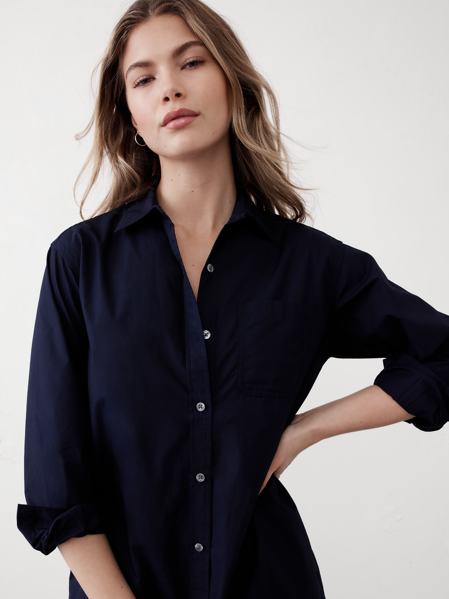 Midi Poplin Shirtdress