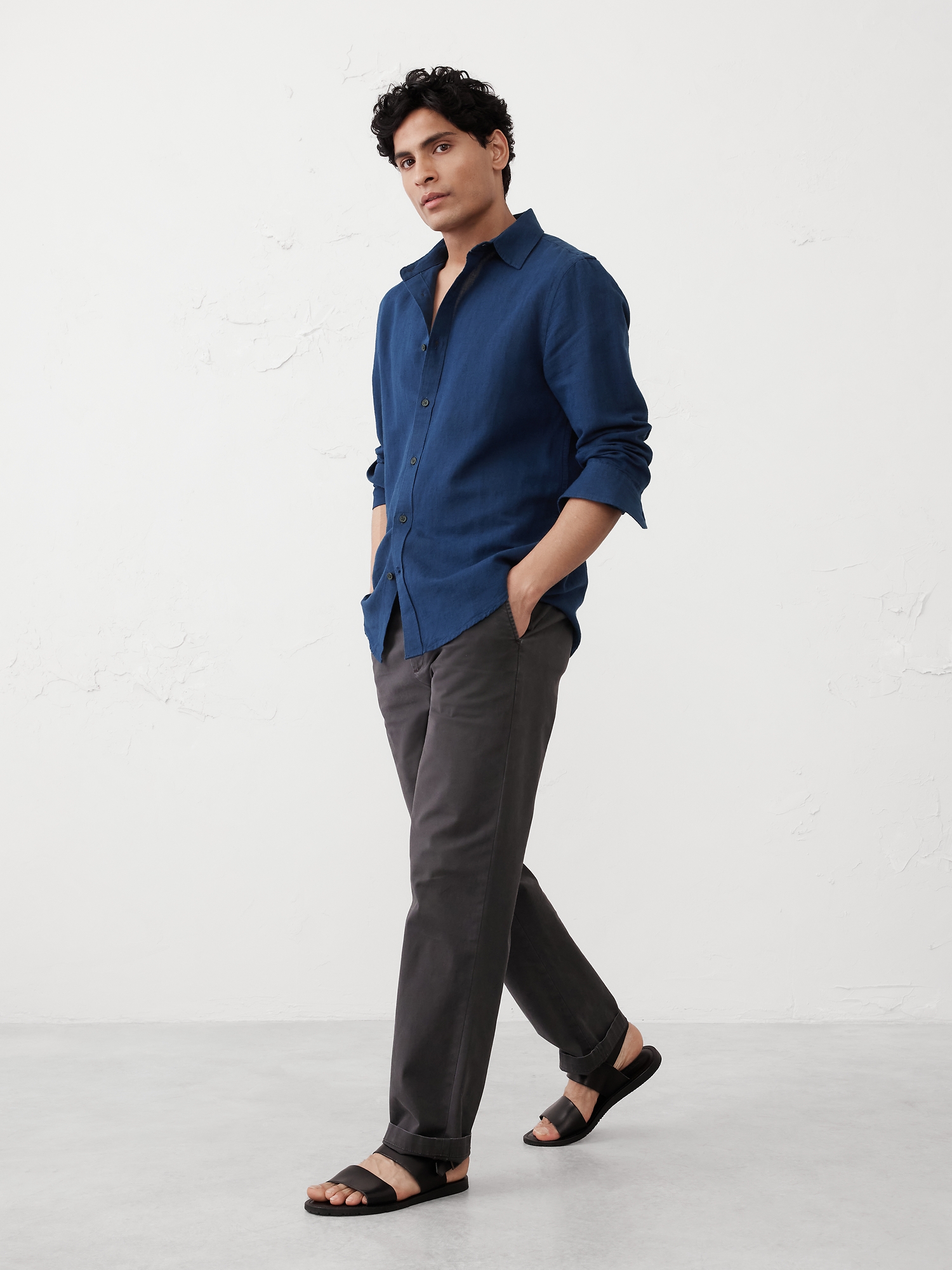 Slim Linen-Blend Shirt