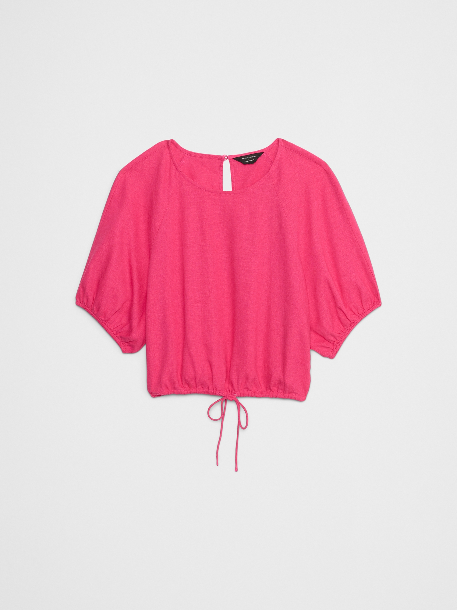 Image number 7 showing, Linen-Blend Tie-Hem Top