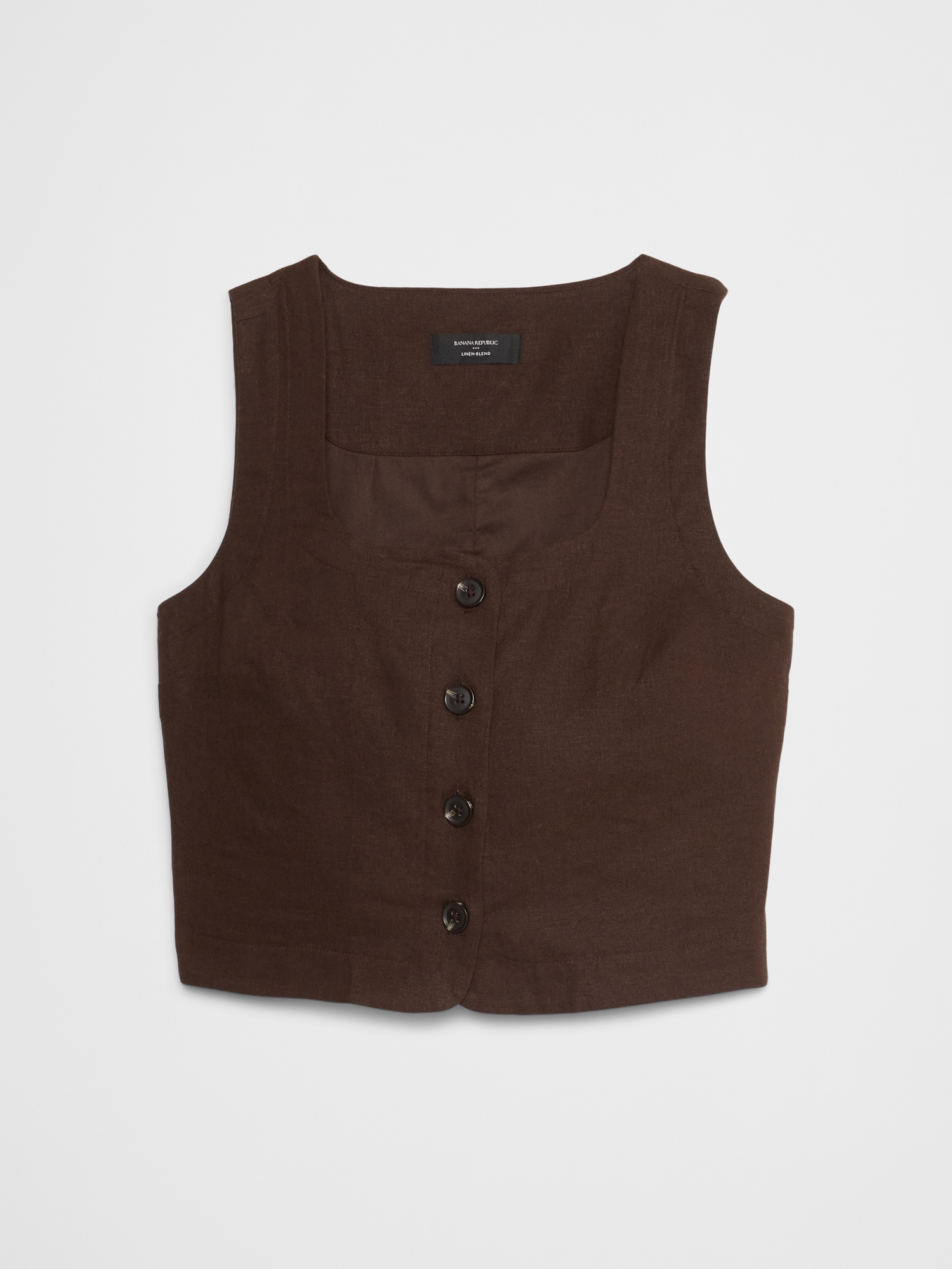 Image number 4 showing, Linen-Blend Buttoned Top