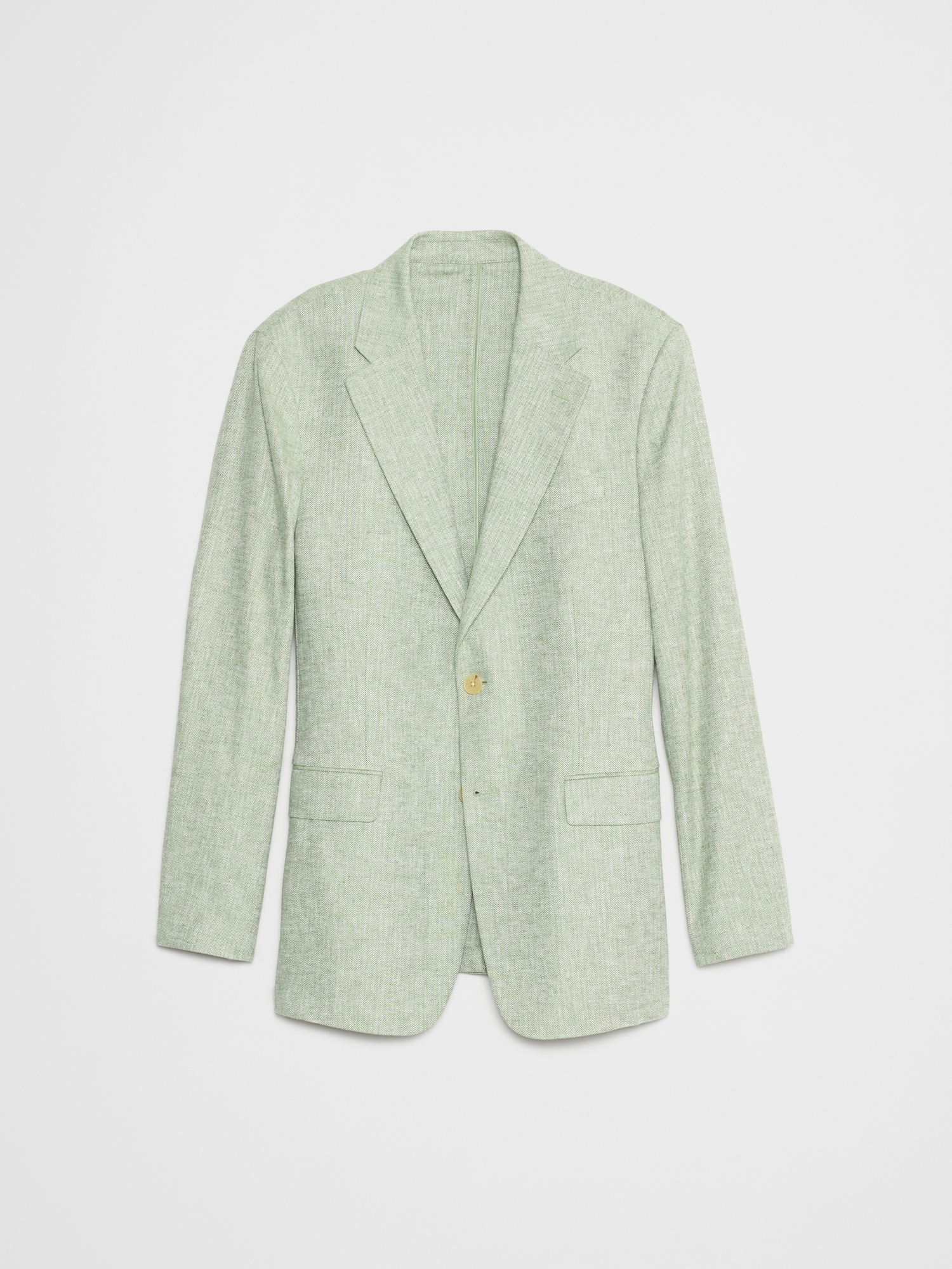 Image number 7 showing, Tailored-Fit Linen-Blend Herringbone Suit Jacket
