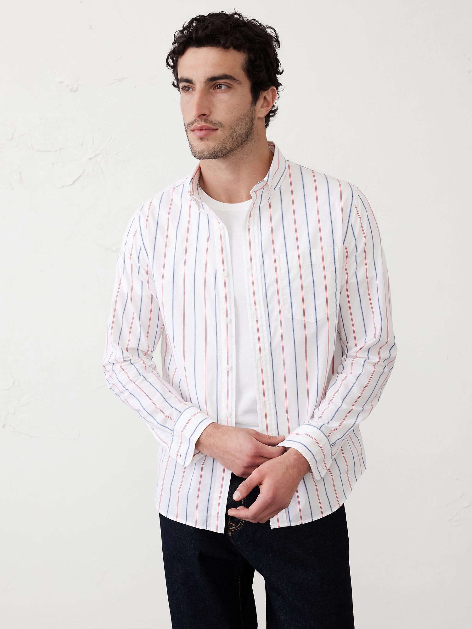 Chemise ajustée en coton doux
