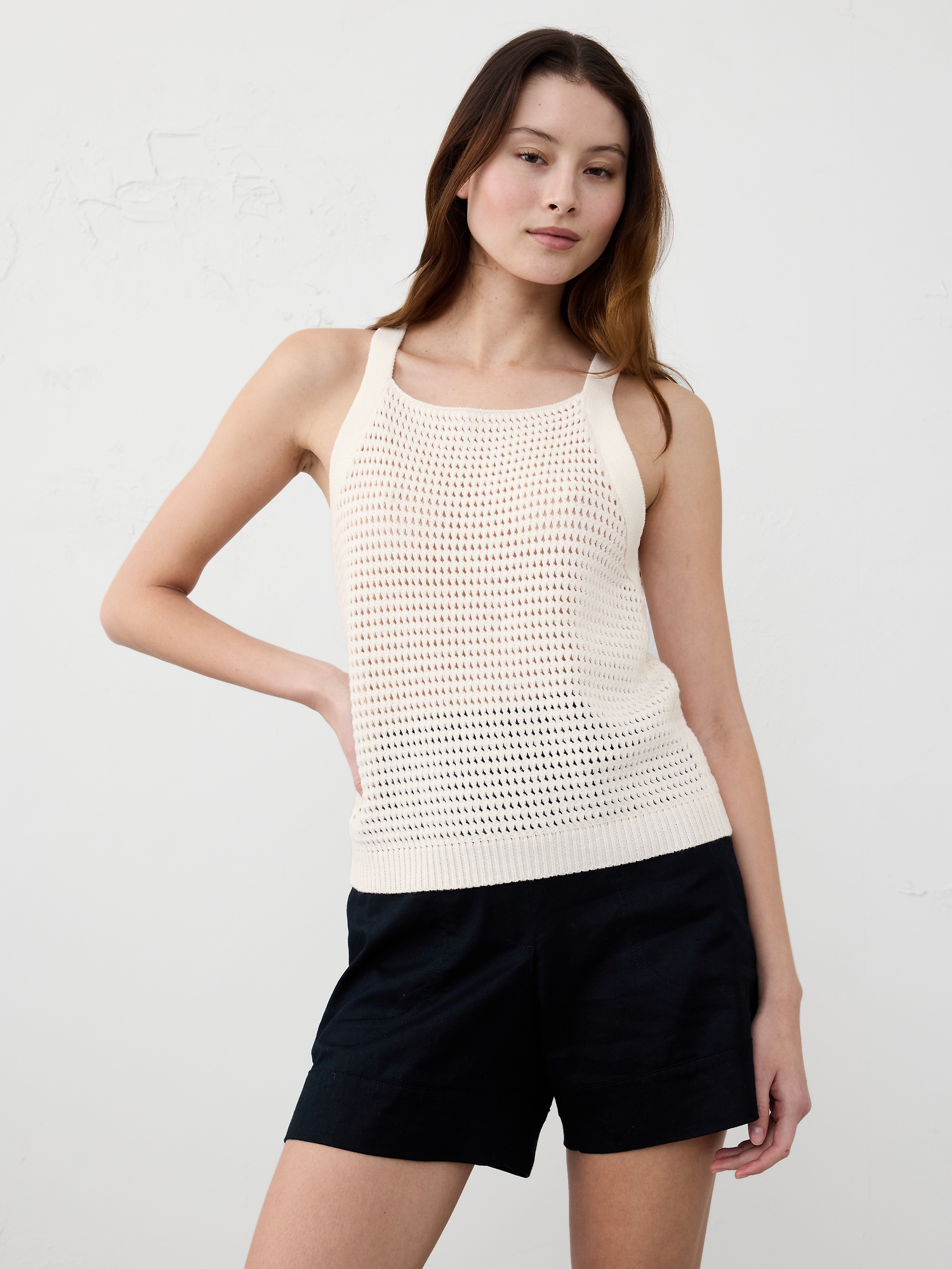 Open Stitch Sweater Tank